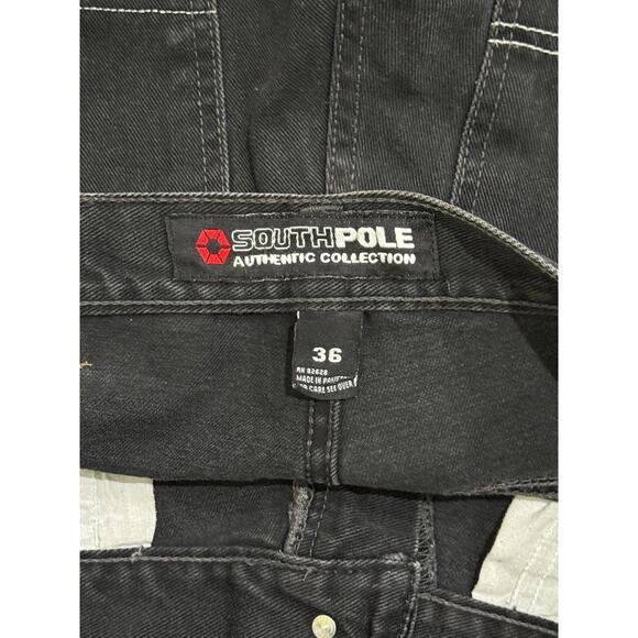 Vintage y2k Mens Black Southpole Jorts Size 36 - Picture 3 of 9